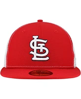 New Era Men's Red St. Louis Cardinals Team Color 59FIFTY Trucker Fitted Hat