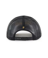 '47 Brand Men's Black Pittsburgh Pirates Garner Trucker Adjustable Hat