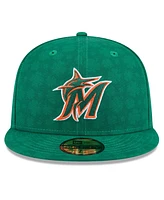 New Era Men's Kelly Green Miami Marlins St. Patrick's Day 59FIFTY Fitted Hat