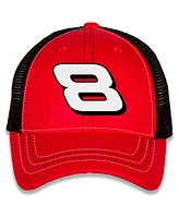 Jr Motorsports Official Team Apparel Men's Red/Black Dale Earnhardt Jr. Budweiser Big 8 Adjustable Hat