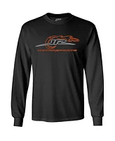 Jr Motorsports Official Team Apparel Men's Black Neon Logo Long Sleeve T-Shirt