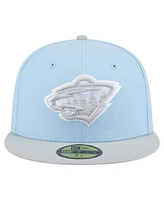 New Era Men's Light Blue/Gray Minnesota Wild Color Pack Two-Tone 59FIFTY Fitted Hat