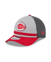 New Era Men's Gray/Red Cincinnati Reds 2025 Batting Practice 9FORTY M-Crown Adjustable Hat