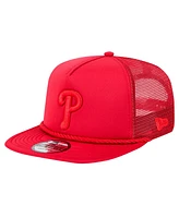 New Era Men's Red Philadelphia Phillies Tone Foam Meshback Golfer Snapback Hat
