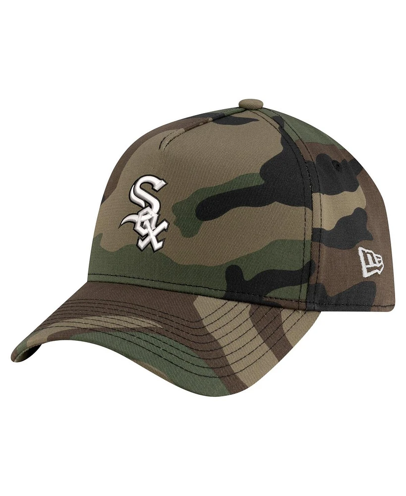 New Era Men's Camo Chicago White Sox Woodland Team Pop 9FORTY A-Frame Adjustable Hat