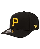 New Era Men's Black Pittsburgh Pirates Player Replica 9SEVENTY Adjustable Hat