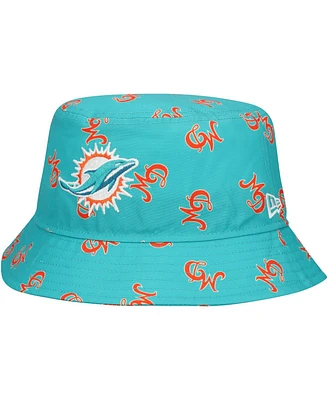 New Era Men's Aqua Miami Dolphins City Originals Bucket Hat