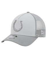 New Era Men's Gray Indianapolis Colts Domain 9FORTY A-Frame Trucker Adjustable Hat