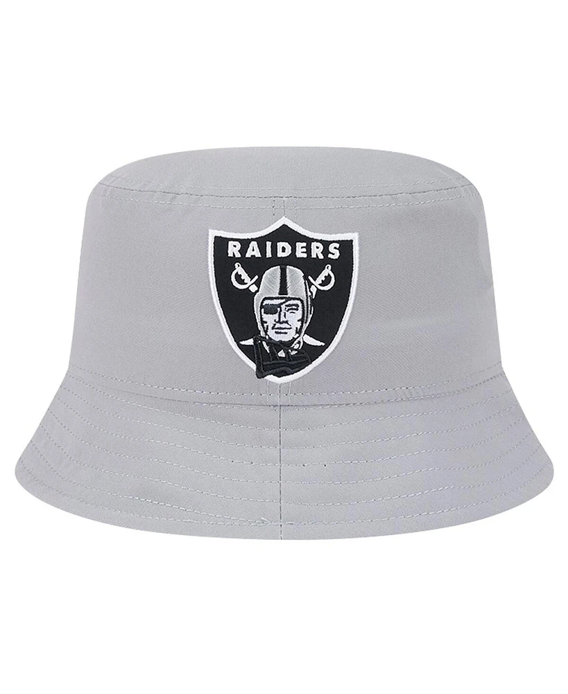 New Era Men's Gray Las Vegas Raiders Helmet Bucket Hat