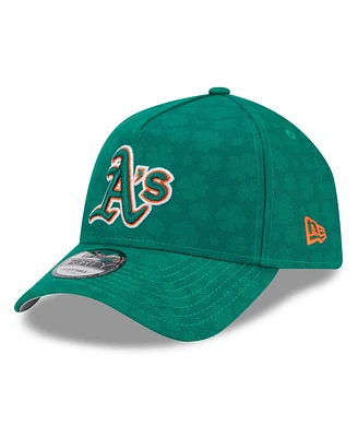 New Era Men's Kelly Green Athletics St. Patrick's Day A-Frame 9FORTY Adjustable Hat