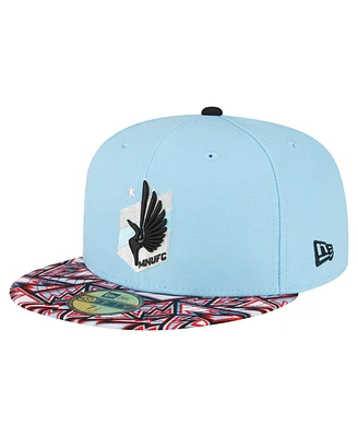 New Era Men's Light Blue Minnesota United Fc Element Tech Pack 59FIFTY Fitted Hat