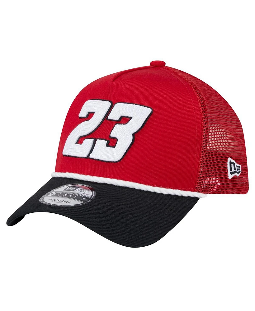 New Era Men's Red/Black Bubba Wallace Rope 9FORTY Trucker Snapback Hat