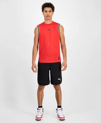 Puma Mens Logo Basketball Tank Top Shorts