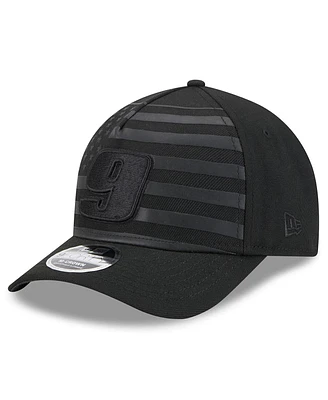 New Era Men's Black Chase Elliott American Flag 9FORTY M-Crown A-Frame Adjustable Hat