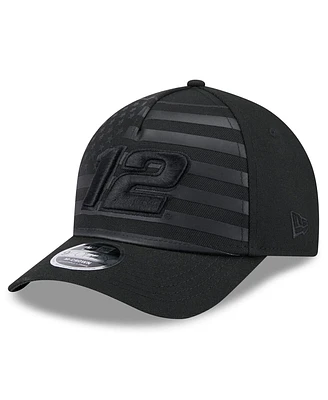 New Era Men's Black Ryan Blaney American Flag 9FORTY M-Crown A-Frame Adjustable Hat