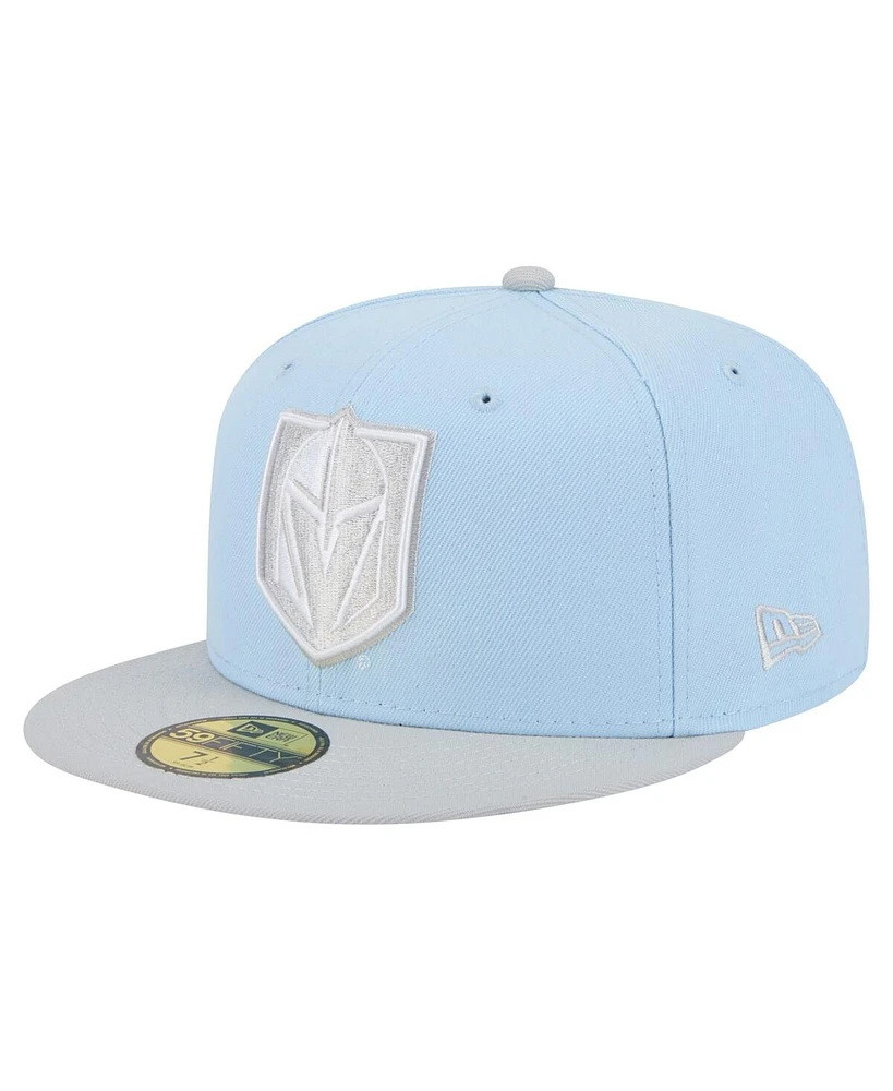 New Era Men's Light Blue/Gray Vegas Golden Knights Color Pack Two-Tone 59FIFTY Fitted Hat