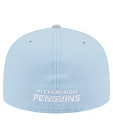 New Era Men's Light Blue/Gray Pittsburgh Penguins Color Pack Two-Tone 59FIFTY Fitted Hat