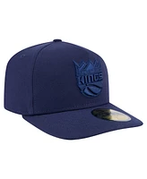 New Era Men's Navy Sacramento Kings Colorpack A-Frame Pinch Front 59FIFTY Fitted Hat