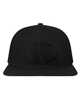 Pro Standard Men's Black Chicago Blackhawks Classic Tonal Snapback Hat