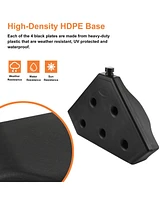 4PCS Rectangular Offset Umbrella Base Weighted Cantilever Heavy Duty Hanging Patio Umbrella Base