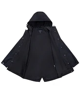 Rokka&Rolla Women's Water-Resistant Hooded Anorak Rain Jacket Trench Coat