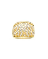 Open Cubic Zirconia Band Statement Ring