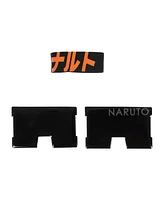 Naruto Men's Kanji Name Black Metal Minimalist Card Holder