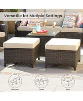 Xizzi 6 Pcs Outdoor Patio Furniture Set,High Back Sofa and Swivel Chairs Set