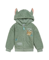 Star Wars Baby Boys The Mandalorian Grogu Cozy Sherpa Cosplay Hoodie