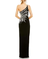 Mac Duggal Women's Embellished One Shoulder Cut Out Gown
