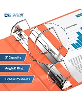 Premium Economy, Angle D Ring, Binder, 6 Pack (Orange