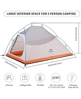 Naturehike Cloud-Up 2 Person Tent Lightweight Backpacking Tent with Footprint