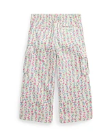 Polo Ralph Lauren Toddler and Little Girls Floral Canvas Wide-Leg Cargo Pants