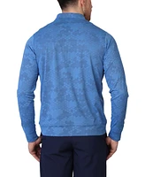 Tailorbyrd Men's Honeycomb Jacquard Textured Performance Quarter Zip