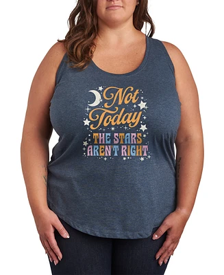 Hybrid Apparel Plus Not Today Stars Aren't Right Graphic Tank Top