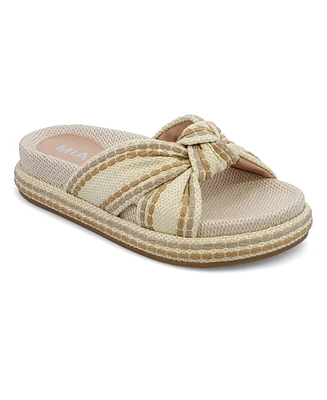 Mia Women's Giade Raffia Slip-On Sandals