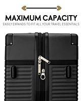 Elle Belleville 3-Piece Expandable Retro Spinner Luggage Set