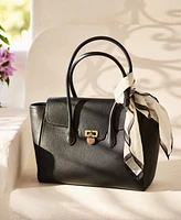 Lauren Ralph Pebbled Leather Extra-Large Tanner Satchel