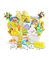 Alder Creek Gift Baskets Bunny and Friends Spring Crate, 18 Pieces