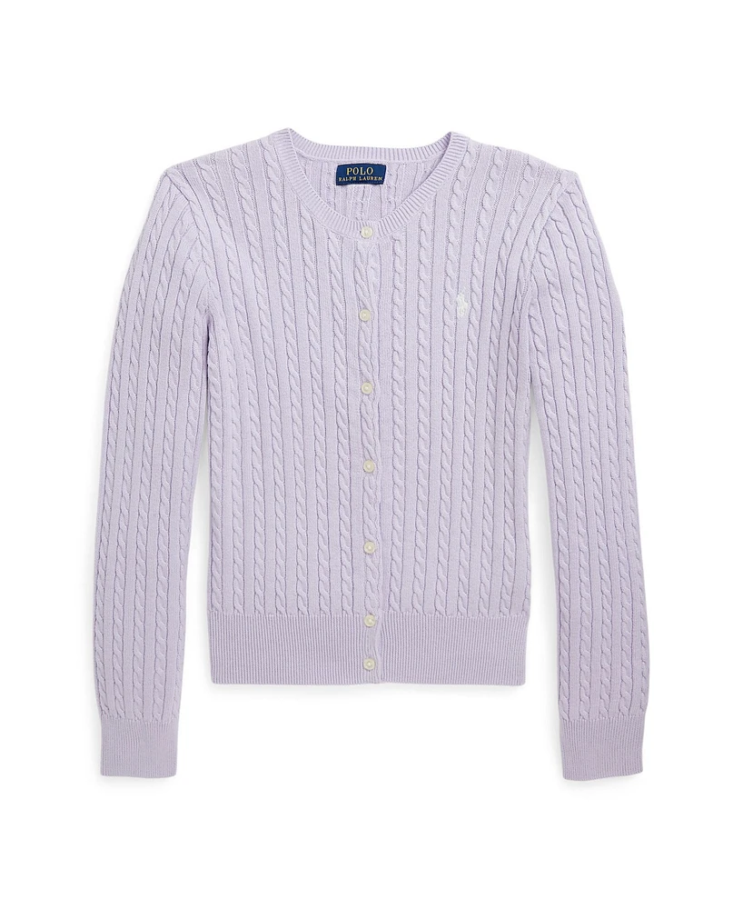 Polo Ralph Lauren Big Girls Mini-Cable Cotton Cardigan