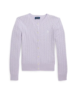 Polo Ralph Lauren Big Girls Mini-Cable Cotton Cardigan