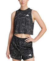 adidas Women's Printed Climacool Cropped Tank Top