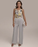 Donna Karan New York Women's Wide-Leg Satin Pants, Regular & Petite