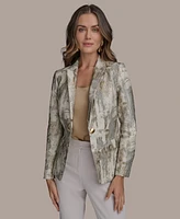 Donna Karan New York Women's Metallic One-Button Blazer