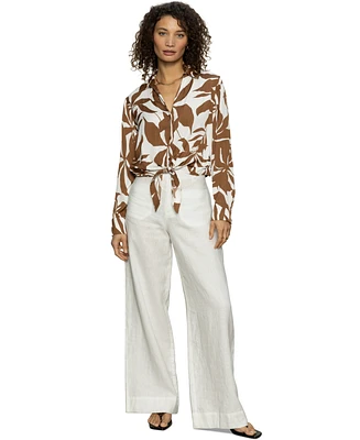 Sanctuary Women's The Linen Marine Wide-Leg Pants