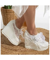 Sheri Lace Bridal Platform Sneakers