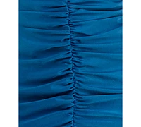 Emerald Sundae Juniors' Ruched Midi Dress