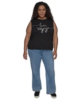 Karl Lagerfeld Paris Plus Bon Voyage Graphic Top