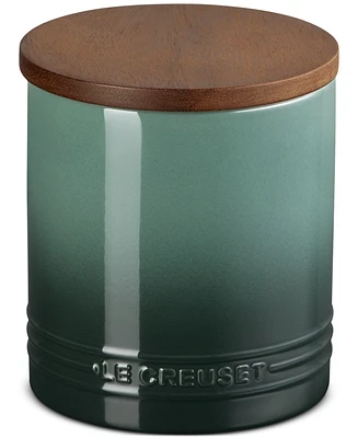 Le Creuset Stoneware Signature Canister with Wood Lid, 1.2-Qt.