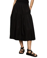 Sanctuary Women's Poplin Prarie Pull On Skirt